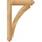 Ekena Millwork Thorton Arts and Crafts Rough Sawn Bracket w/ Offset Brace, Western Red Cedar, 6"W x 24"D x 36"H BKT0604X24X36THR03RWR - alternate 2